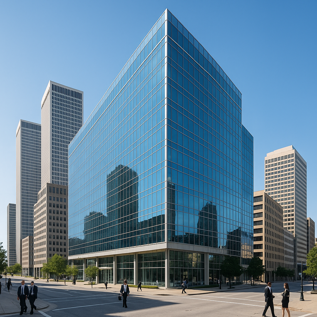 Tulsa business district commercial buildings and office complexes where corporate process serving and legal document delivery services are provided